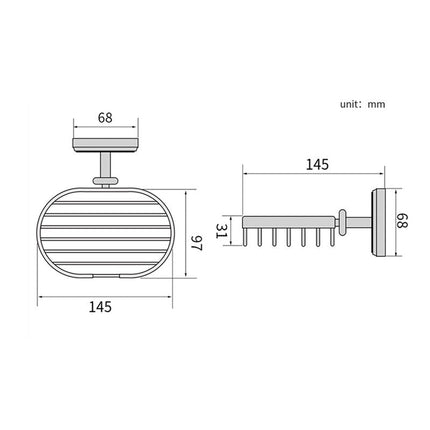Mosazný nástěnný košík na mýdlo