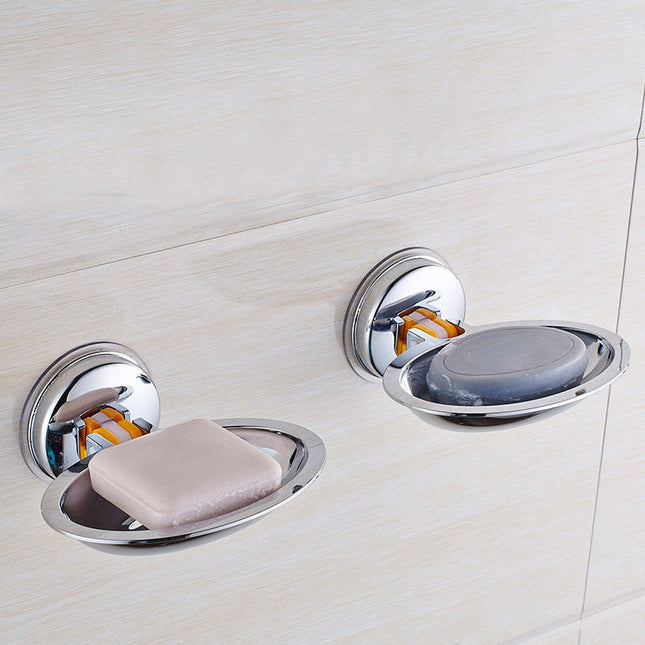 Kulatá nerezová mýdlenka s přísavkou