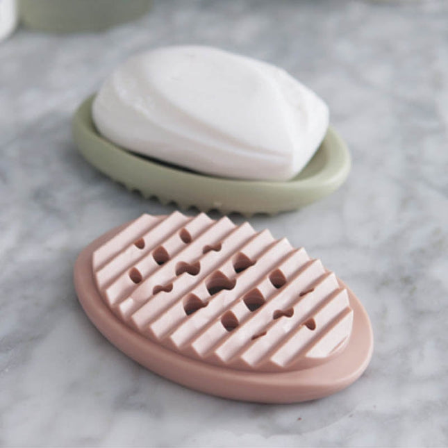 Oválná protiskluzová silikonová mýdlenka