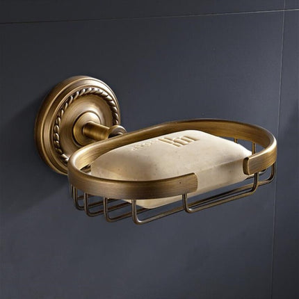 Mosazný nástěnný košík na mýdlo