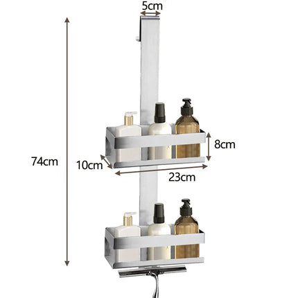 Závěsná nerezová polička do sprchy