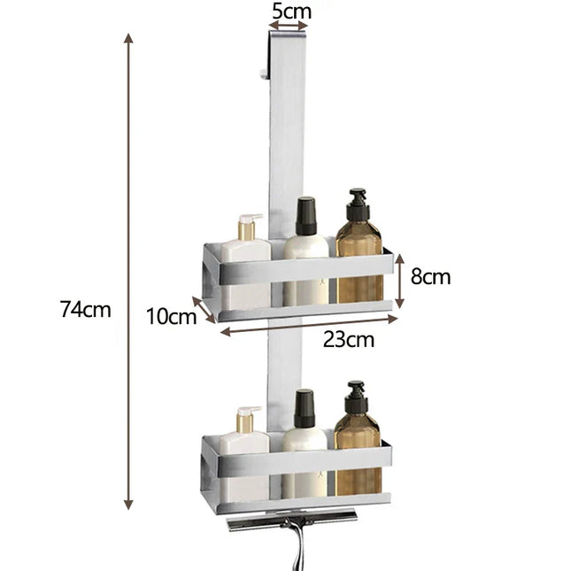 Závěsná nerezová polička do sprchy