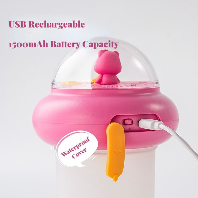 Fialový dávkovač mýdla pro děti