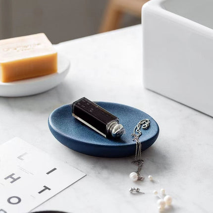 Oválná keramická mýdlenka s otvory