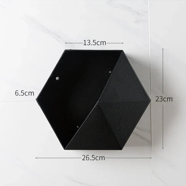 Nástěnná polička hexagon do koupelny