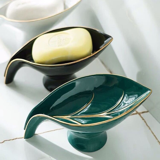 Keramická mýdlenka ve tvaru listu