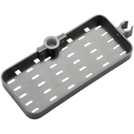 Černá polička na sprchovou tyč