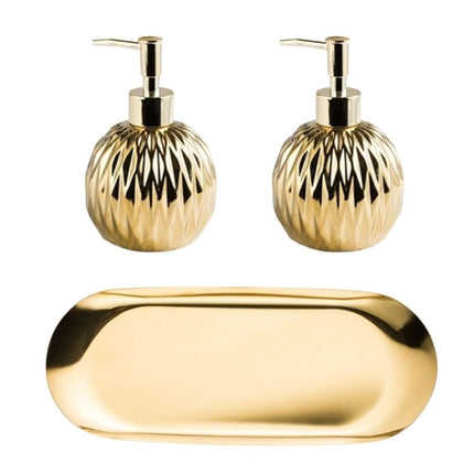 Luxusní zlatý keramický dávkovač mýdla