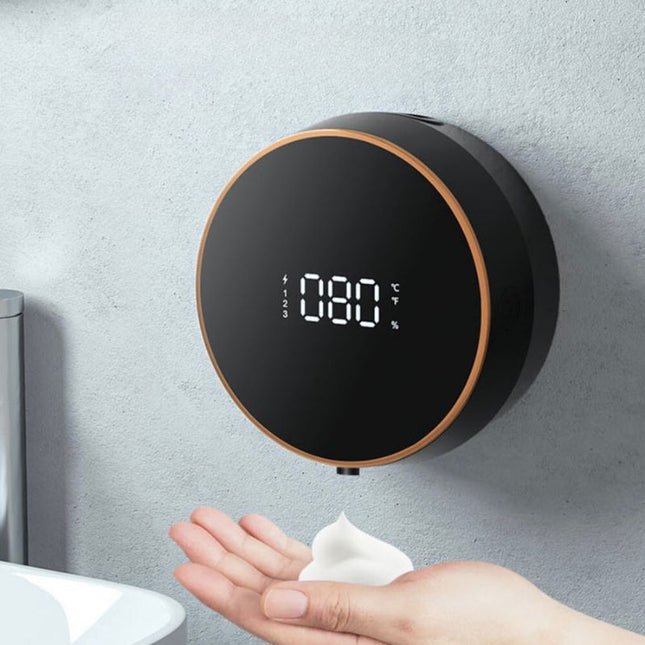 Dobíjecí nástěnný dávkovač mýdla s displejem