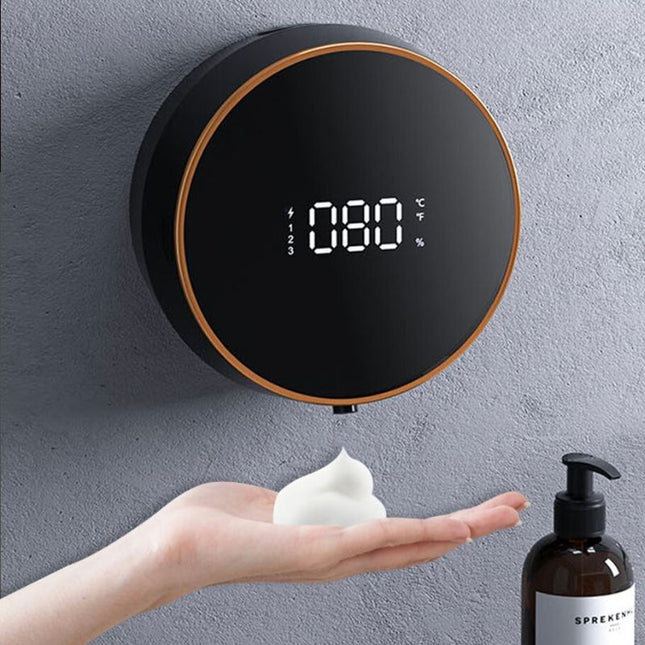 Dobíjecí nástěnný dávkovač mýdla s displejem