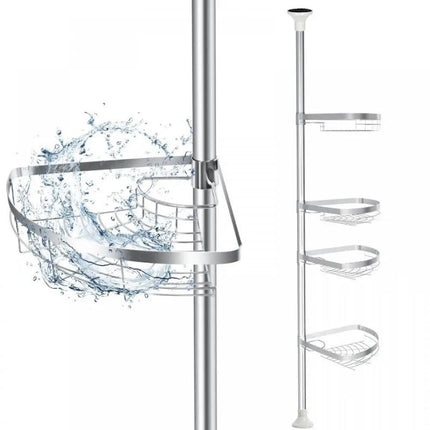 Nerezová teleskopická polička do rohu