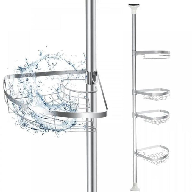 Nerezová teleskopická polička do rohu