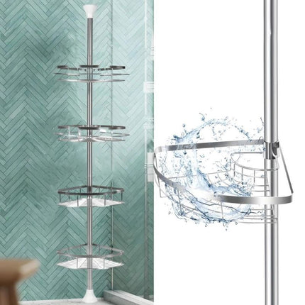 Nerezová teleskopická polička do rohu