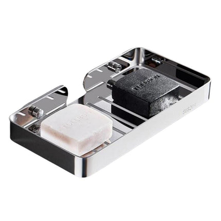 Velká dvojitá nerezová mýdlenka na umyvadlo