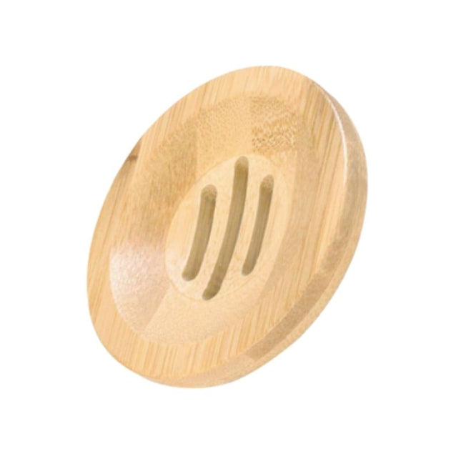 Kulatá bambusová mýdlenka do koupelny