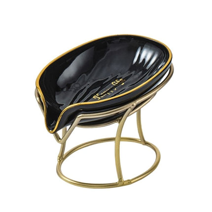 Luxusní zlatá mýdlenka ve tvaru listu