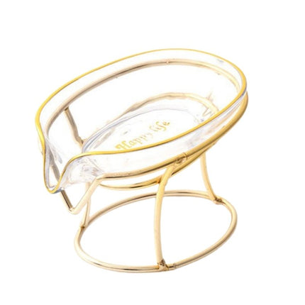 Luxusní zlatá mýdlenka ve tvaru listu