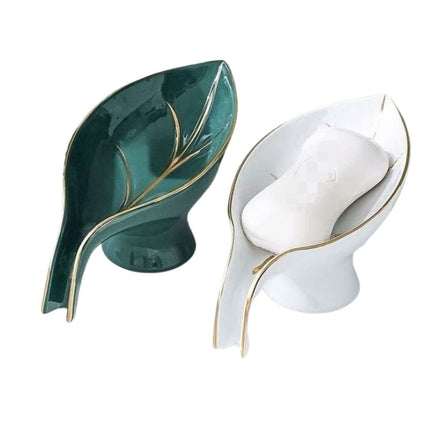 Keramická mýdlenka ve tvaru listu