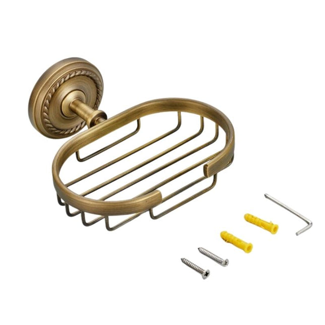 Mosazný nástěnný košík na mýdlo