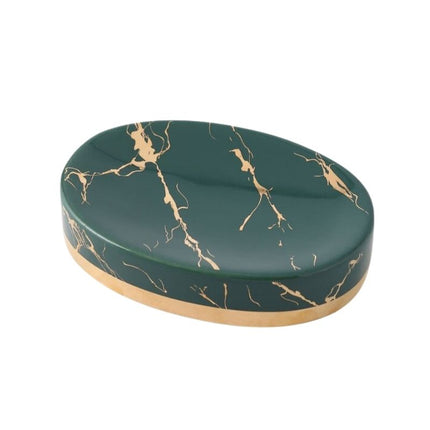 Oválná mýdlenka s dekorem mramoru