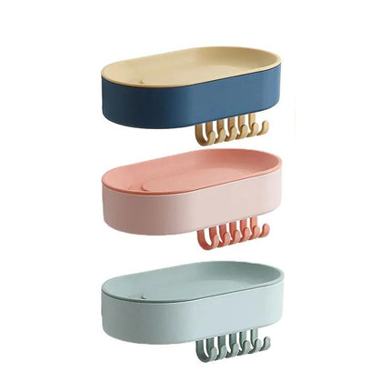 Nástěnná mýdlenka s praktickými háčky