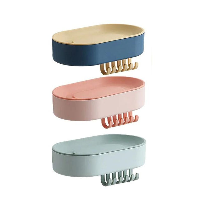 Nástěnná mýdlenka s praktickými háčky