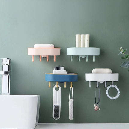 Nástěnná mýdlenka s praktickými háčky