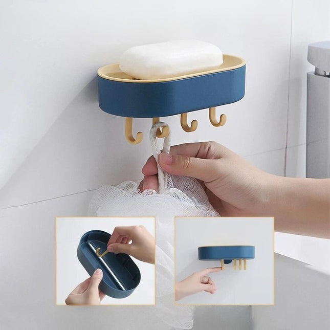 Nástěnná mýdlenka s praktickými háčky