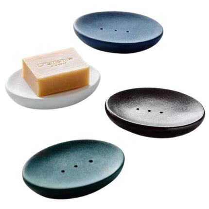 Oválná keramická mýdlenka s otvory