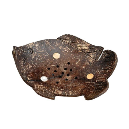 Mýdlenka z kokosové skořápky ve tvaru ryby