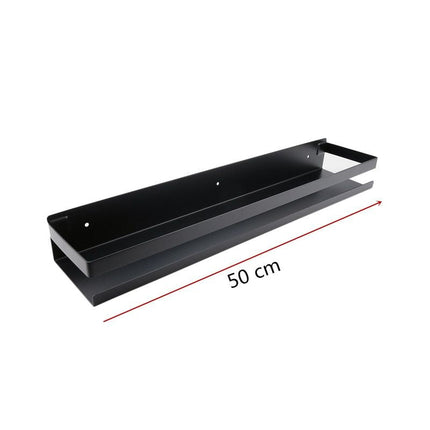 Černá designová polička do sprchového koutu