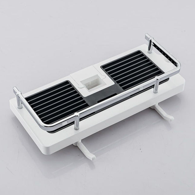 Polička na sprchovou tyč bez vrtání